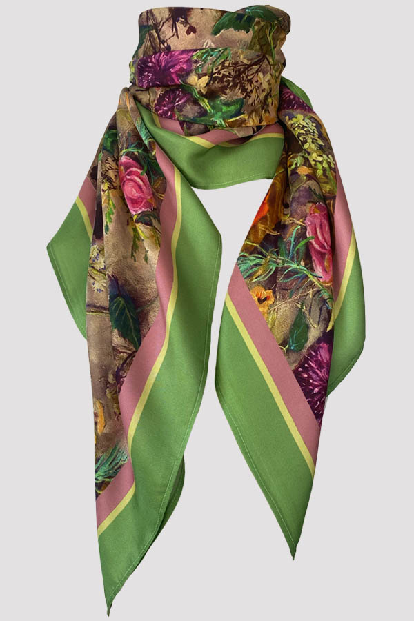 Couronne Silk Twill Square Scarf