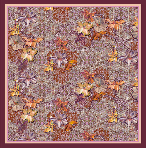 Hellebore 100% Silk 137cm Square