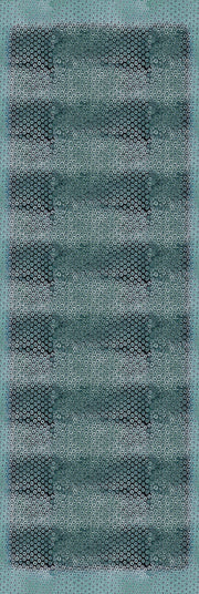 Millefleurs Grey/Green Wool Silk Scarf