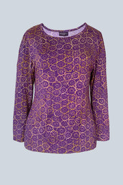 Opis Flower Stamp Jersey Top