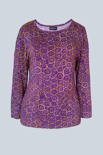 Opis Flower Stamp Jersey Top