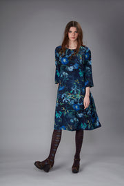 Justitia Shangri La Ultramarine Midi Dress