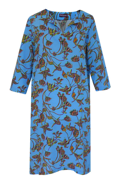 Athena Clematis Blue Tunic Dress