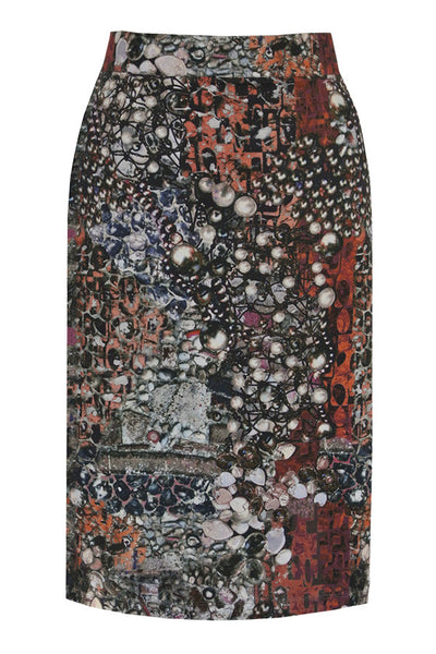 Flint and Pearl Pink - Stretch Cotton Pencil Skirt